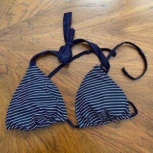 Striped Navy Bikini Top